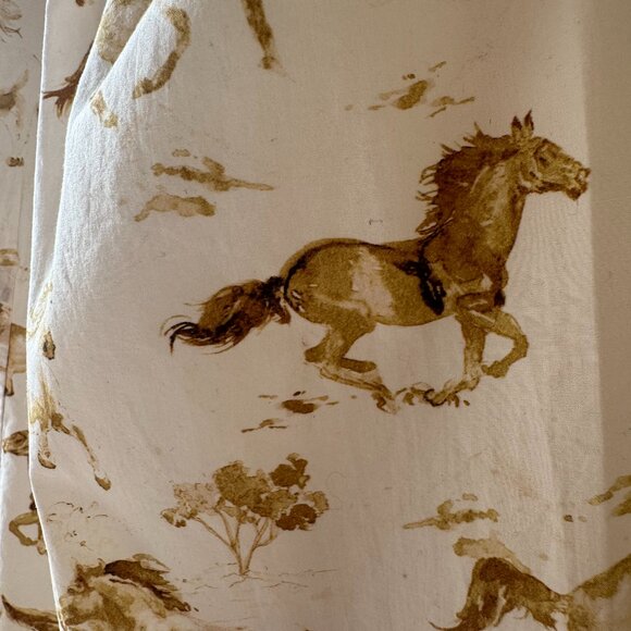 GANNI Horse Print Ruffle Collar Shirt – “Weston” – Organic Cotton – Size 36 - Picture 4 of 5